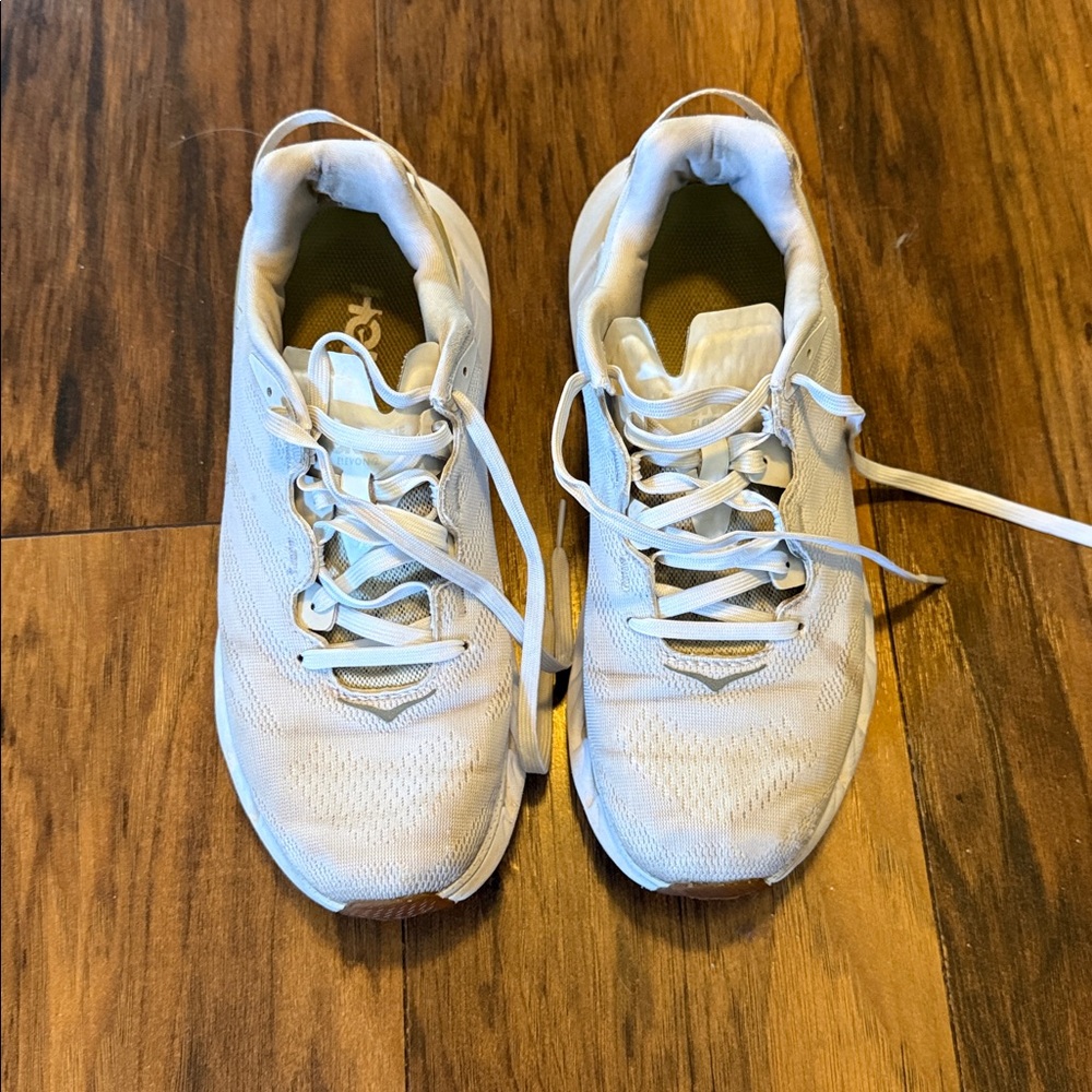 Hoka womens white Athletic Shoes